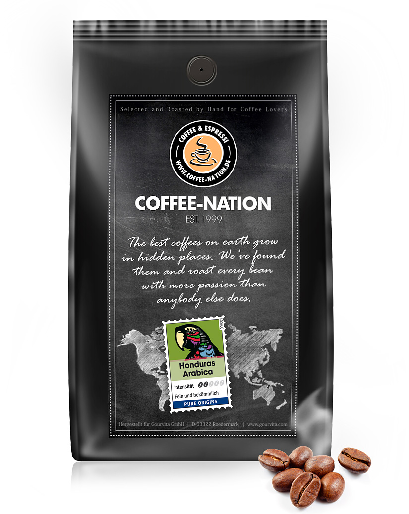 4250363627772 - Kaffee HONDURAS ARABICA von Coffee-Nation 500g Bohnen