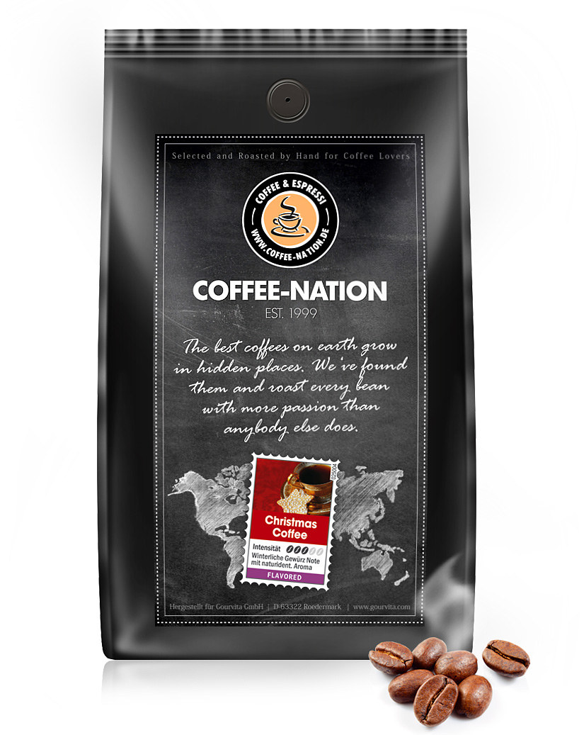 4250363627970 - Kaffee CHRISTMAS COFFEE aromatisiert von Coffee-Nation 500g Bohnen