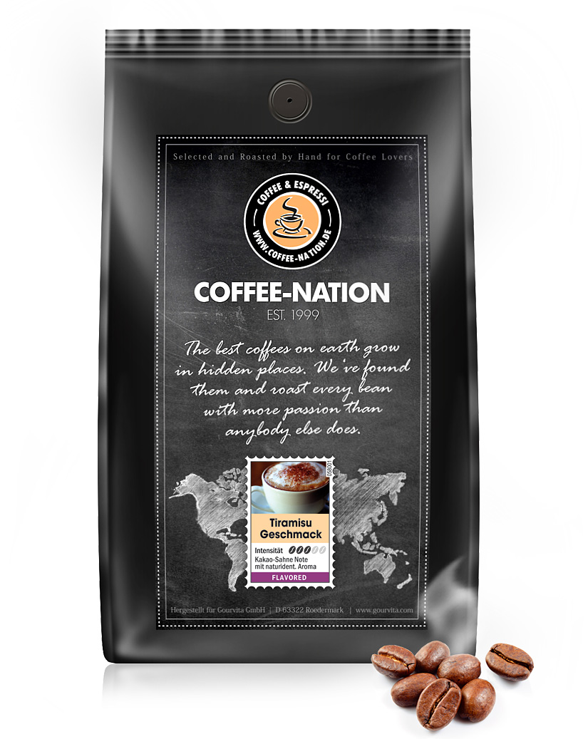 4250363628182 - Kaffee TIRAMISU aromatisiert von Coffee-Nation 500g Bohnen