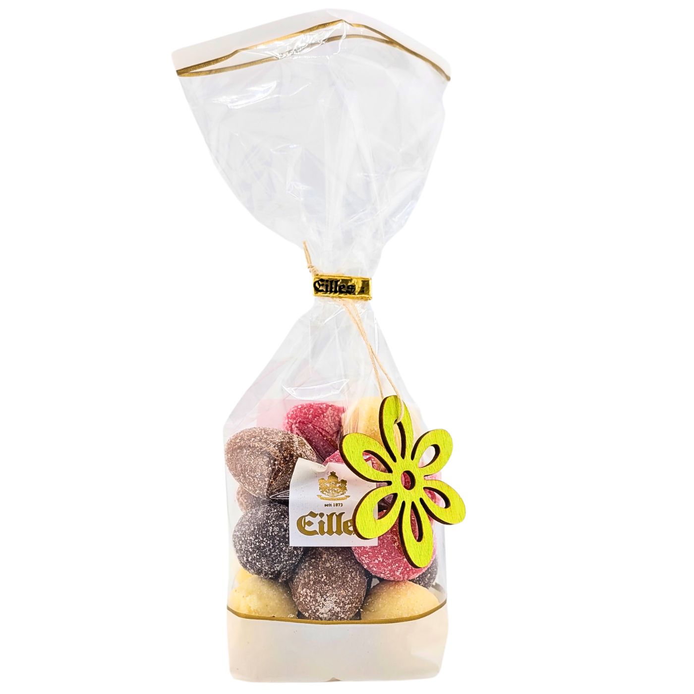 4250363628250 - Eilles Frühlings-Trüffelpralinenmischung ohne Alkohol mit Holzanhänger 250g 4250363628250 - Eilles Frühlings-Trüffelpralinenmischung ohne Alkohol mit Holzanhänger 250g