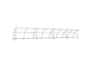 4250366541006 - Fahrradüberdachung aus Polycarbonat BxT 16450 x 2100 mm silber