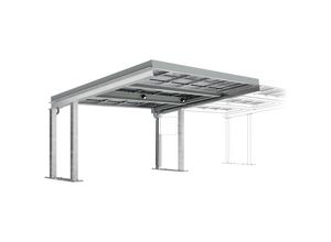 4250366542713 - Fahrzeugüberdachung SolarCover mit PV-Modulen mit Schaltschrank verzinkt B 5370 mm Anbaueinheit kaiserkraft