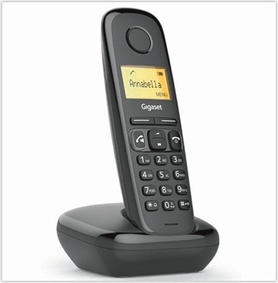 4250366850504 - A270 - Einzel-DECT-Telefon - Freisprechfunktion - gelb beleuchtetes Display - schwarz