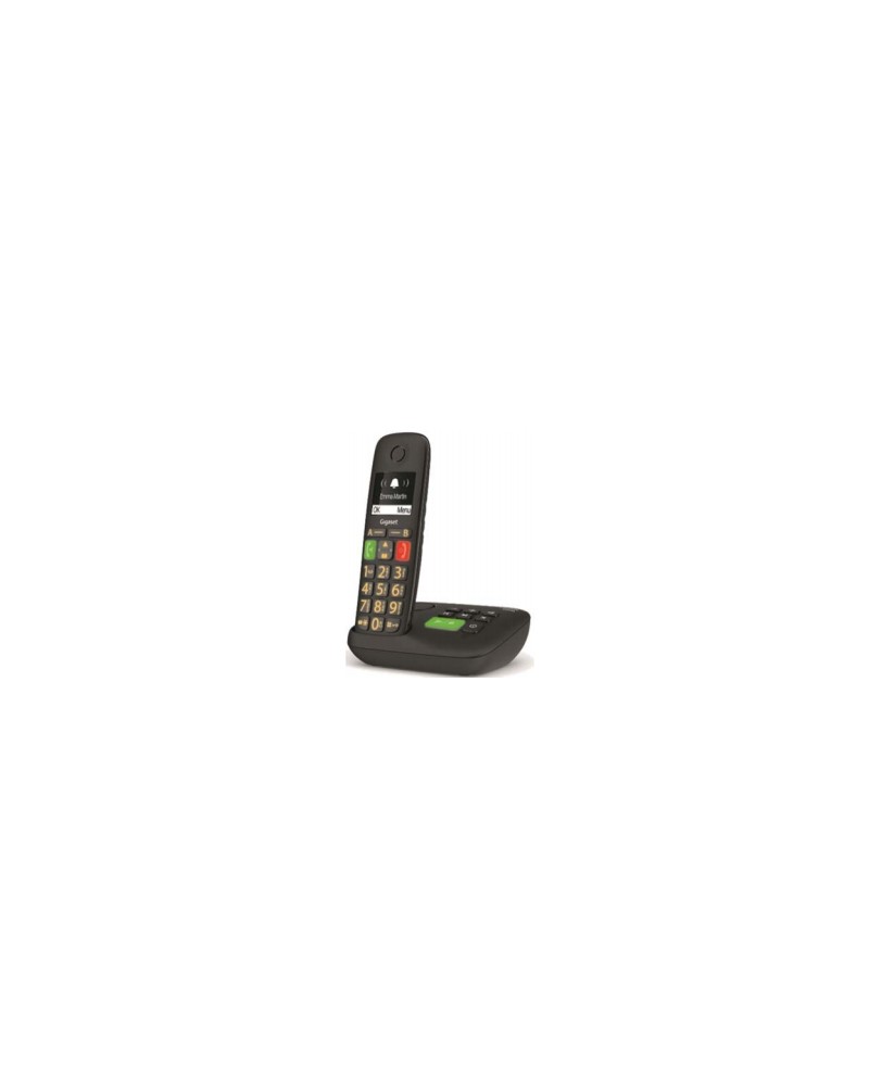 4250366856049 - E290A DECT GAP Schnurloses Telefon analog für Hörgeräte kompatibel Anrufbeantworter Freisprechen Babyphone Schwarz