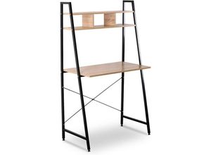 4250367194430 - Woltu - Arbeitstisch aus Holz und Metall mit Ablage TSB05 natur - natur