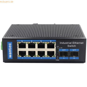 4250367734070 - Ind Fiber Ethernet Switch für Hutschiene 8 Port+2 SFP