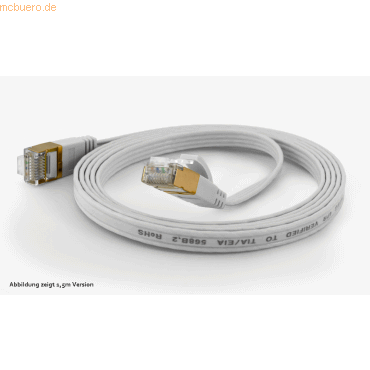 4250367770016 - wantecWire Patchkabel CAT6A extraflach FTP weiss 010m