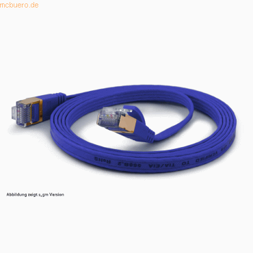 4250367770153 - wantecWire Patchkabel CAT6A extraflach FTP blau 010m