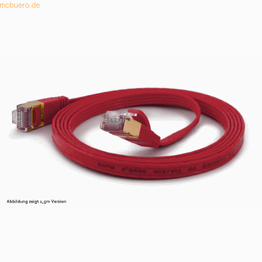 4250367770443 - wantecWire Patchkabel CAT6A extraflach FTP rot 020m