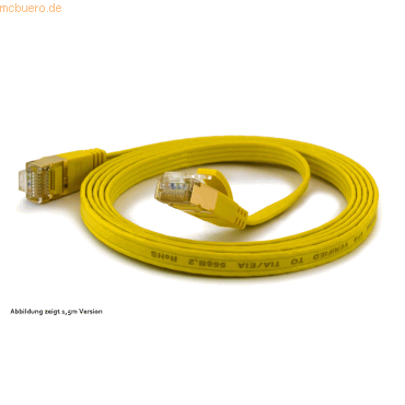 4250367770573 - wantecWire Patchkabel CAT6A extraflach FTP gelb 010m