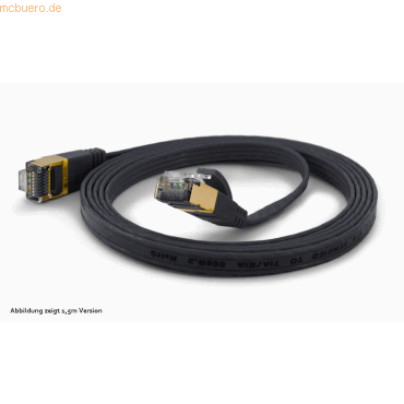 4250367770863 - wantecWire Patchkabel CAT6A extraflach FTP schwarz 020m