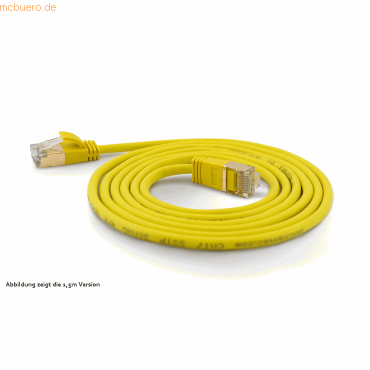 4250367771693 - wantecWire Patchkabel CAT7 extradünn SSTP gelb 010m