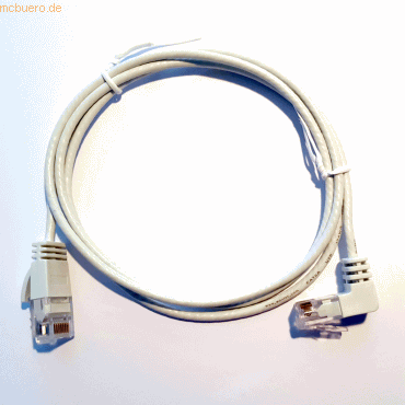 4250367775974 - Patchkabel CAT6a gewinkelt 90 Grad oben UTP weiss 10m