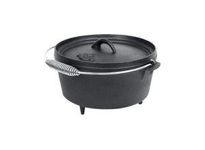 4250373204611 - Dutch Oven Feuertopf Set El Fuego Gusseisen Topf Schmortopf BBQ Grillen Bräter 450 Liter