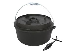 4250373246314 - El Fuego Kasserolle El Fuego® Dutch Oven Eisenguss (Set 4-tlg) aus Gusseisen mit spezieller Oberflächenveredelung 72 l schwarz