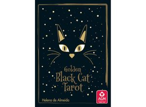 4250375110002 - Golden Black Cat Tarot - High quality slip lid box with gold foil m 1 Buch m 78 Beilage - Helena de Almeida Kartoniert (TB)