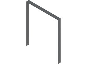 4250384737726 - Fahrradanlehnbügel feuerverzinkt eisenglimmer gerade Ausführung BxT 1000 x 80 mm Schake