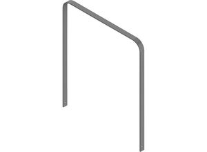 4250384742942 - Fahrradanlehnbügel feuerverzinkt gebogene Ausführung BxT 1000 x 50 mm Schake