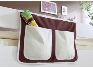 4250393809544 - Ticaa Bett-Tasche für Hoch- und Etagenbetten braun-beige