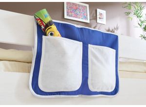 4250393850232 - Betttasche TICAA blau (blau weiß) Taschen Kinder B H 56cm x 32cm Baumwolle B56cm H32cm