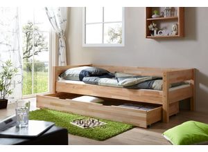 4250393894465 - Ticaa Einzelbett Robby mit Schubkasten Buche massiv