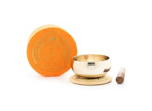 4250396215267 - Klangschalen-Set in orangefarbiger Box m Buddha-Aufdruck