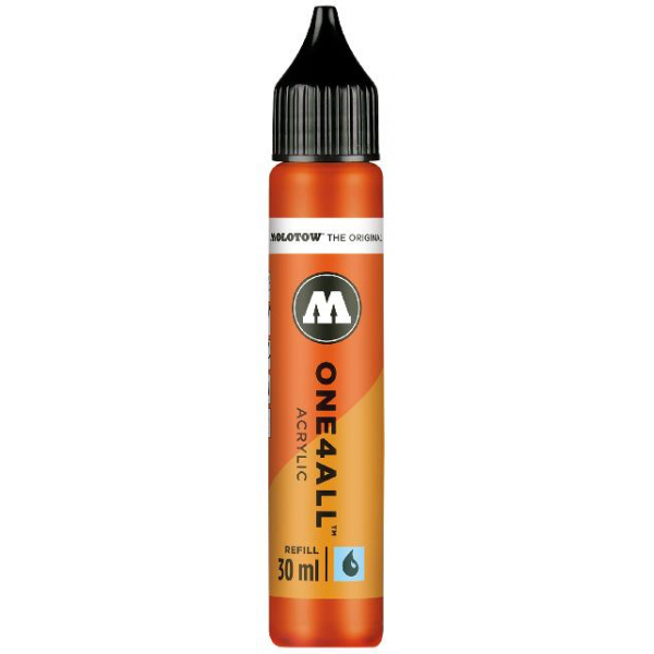 4250397601724 - Nachfüllflasche ONE4ALL ACRYLIC 30ml Nr 085 DARE orange 4250397601724 Molotow