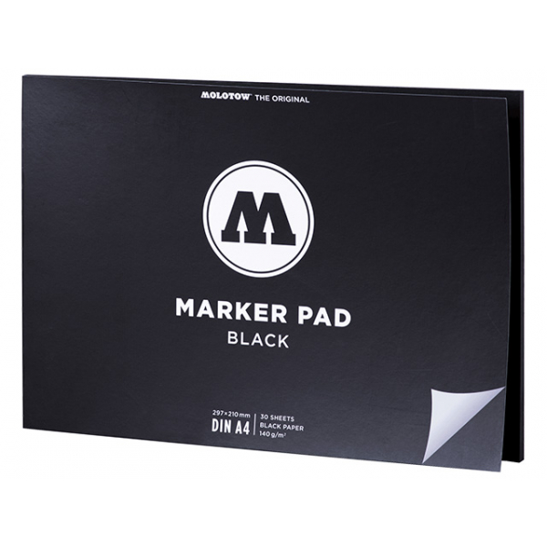 4250397648569 - Qualitätszeichenblock DIN A4 Marker Pad black 30 Blatt 4250397648569 Molotow