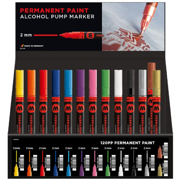 4250397668239 - Marker Permanent Paint 120PP Alcohol 2mm 4250397668239 Molotow