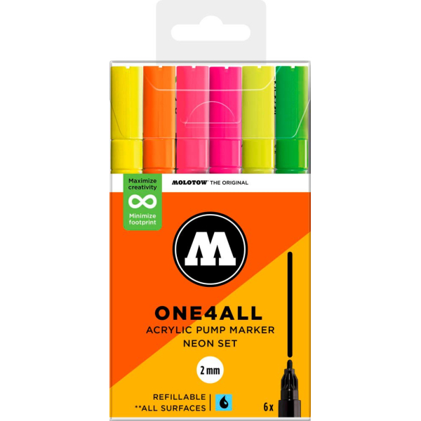 4250397674223 - Acrylmarker One4All 127HS Neon Set 4250397674223 Molotow