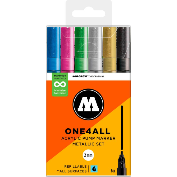 4250397674230 - Acrylmarker One4All 127HS Metallic Set 4250397674230 Molotow