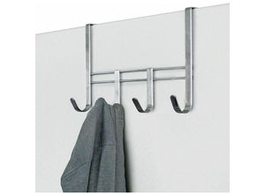 4250407303136 - Buri - Metall Türgarderobe mit 4 Haken Garderobenleiste Kleiderhaken Türhaken Garderobe