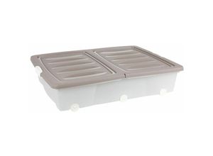 4250407313333 - Buri - Rollenbox mit Klappdeckel Aufbewahrungsbox Unterbett-Rollbox Aufbewahrungskiste