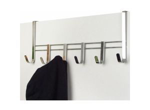 4250407325404 - Buri - Metall-Türgarderobe verchromt Türhaken Kleiderhaken Garderobenhaken Hakenleiste