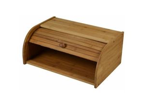 4250407328436 - Buri - Bambus Brotkasten 40x27x17cm Brotbox Brotbehälter Aufbewahrungsbox Rollkasten