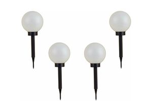 4250407332976 - Buri - 4er Set led Solar Kugelleuchte 3 in 1 Kugellampe Leuchtkugel Gartenleuchte