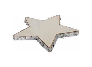 4250407338374 - Deko-Holztablett Stern Kerzenhalter Tischdeko Weihnachtsdeko Gesteckunterlage