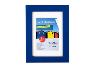 4250407341527 - Keine Angabe - 2er Pack Holz-Fotorahmen 105x15cm Foto Photo Rahmen Dekoration Haushalt wohnen - blau