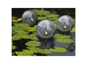 4250407345679 - Buri - Schwimmende led Solar Glaskugeln 3er-Set Teichdeko Gartendeko Schwimmkugel