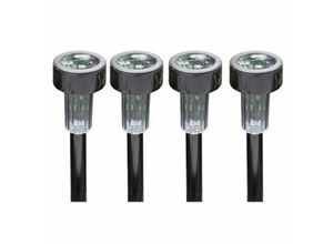 4250407351014 - Buri - Edelstahl Solarlampen 4er Gartenlampe Solarleuchte Gartenbeleuchtung Terrassen