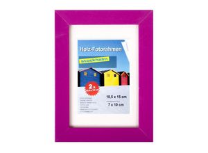 4250407351564 - Keine Angabe - 2er Pack Holz-Fotorahmen 105x15cm Foto Photo Rahmen Dekoration Haushalt wohnen - lila