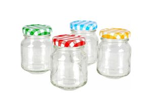 4250407352790 - Buri - Mini-Marmeladengläser 4er-Set 80ml Gläschen Einmachglas Probiergläschen bunt