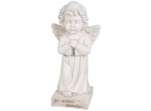 4250407369354 - Buri - Grab-Spruchstein stehender Engel 56cm Schutzengel Grabschmuck Figur Statue Deko