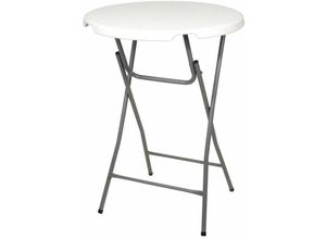 4250407376116 - Buri - Stehtisch weiß Ø81cm Bartisch Klapptisch Partytisch Bistrotisch Gartentisch