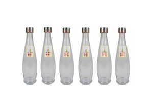 4250407383282 - 6x Glasflasche 1L mit Schraubdeckel Flasche Schraubverschluss Saft Most Flasche - Buri