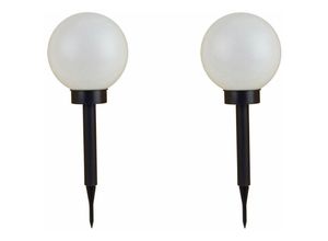 4250407384388 - Buri - 2er-Set LED-Solar-Kugelleuchte Kugellampe Leuchtkugel Solarlampe Lichtkugel