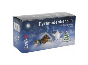 4250407390020 - Buri - 50 Pyramidenkerzen 14x70mm Weihnachtskerze Adventskerze Weihnachtspyramide Deko - weiss