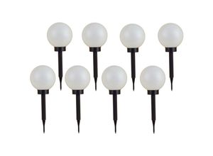 4250407392772 - Buri - 8er Set led Solar Kugelleuchte 3 in 1 Kugellampe Leuchtkugel Gartenleuchte