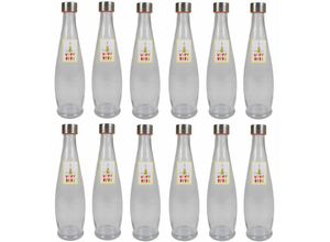 4250407394158 - 12x Glasflasche 1L mit Schraubdeckel Flasche Schraubverschluss Saft Most Flasche - Buri