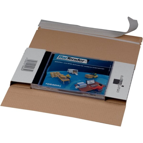 4250414104849 - Versandtaschen 211111150 CD   DVD ohne Fenster selbstklebend lange Seite offen weiß 4250414104849 Smartbox Pro